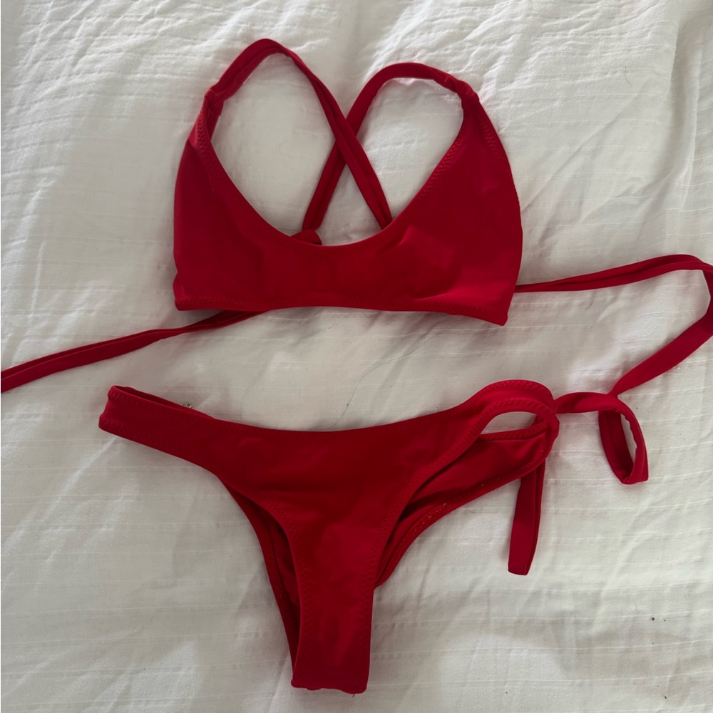 Fox Swim Size Small Red Bikini Set